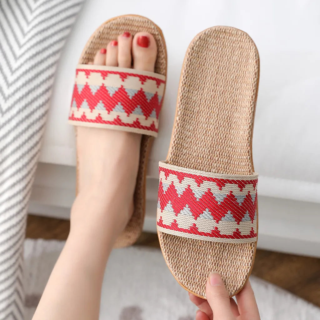 Casual Home Linen Slippers