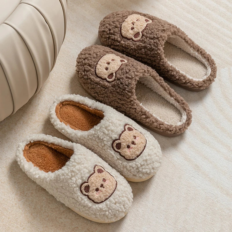 Cute Bear Fluffy Slippers