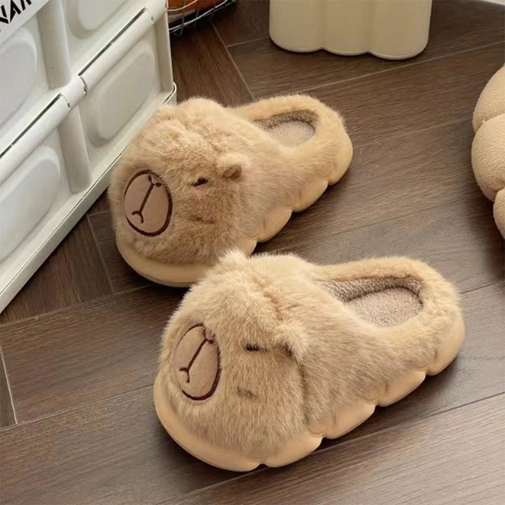 Plush Capybara Slippers