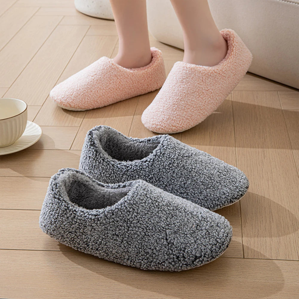 Plush Closed-Back Slippers